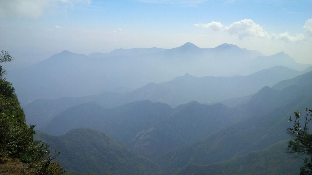 Eravikulam National Park mountain view in Munnar Kerala